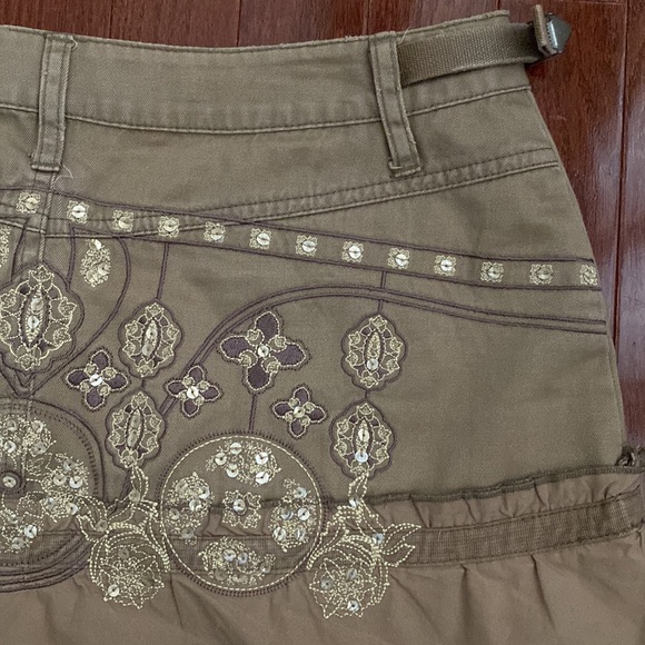 Da-Nang Taupe Embellished Mini Skirt - Picture 11 of 16